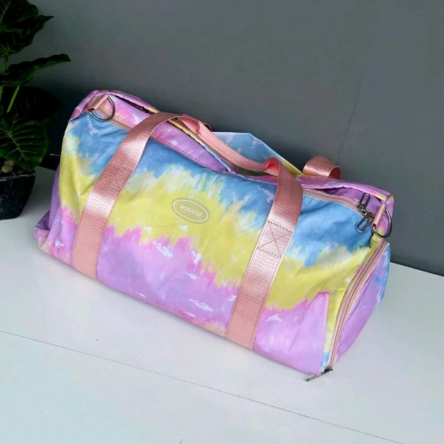 New Stoney Clover Lane X Target - Rainbow Tie-dye Duffle Bag In Hand - Yellow