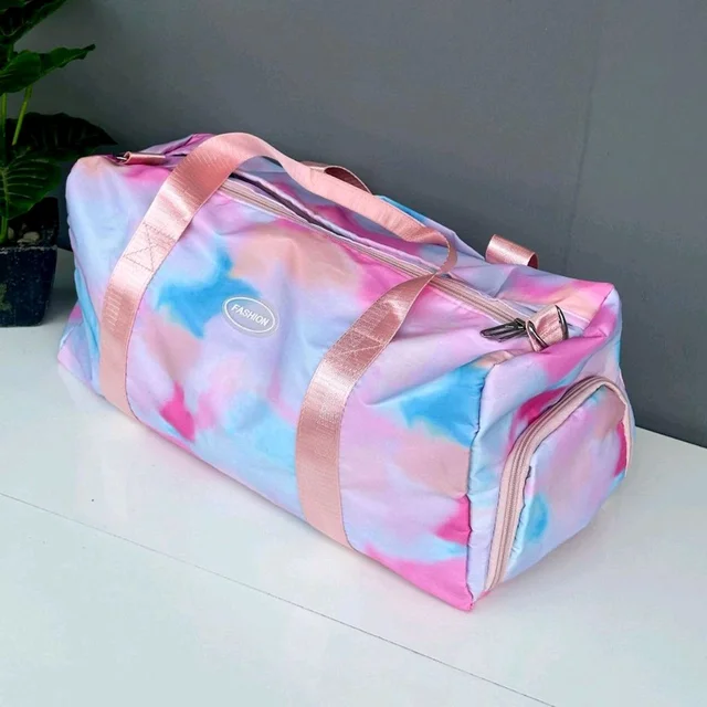 New Stoney Clover Lane X Target - Rainbow Tie-dye Duffle Bag In Hand - Pink