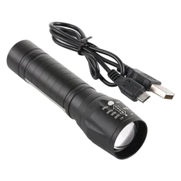 LED Flashlight, Super Bright LED Torch, Waterproof Flashlight,4 Light Modes For Camping Hiking and Emergency Use Torch (Black: Rechargeable) 6 hrs Torch Emergency Light (Black)