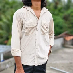 Velvet Double Pocket Premium Quality Shirt - M