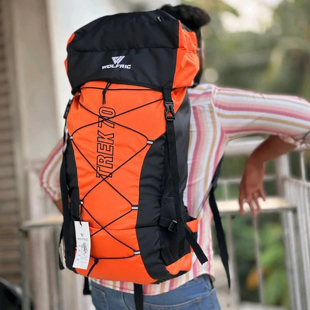 Original Outdoor Sports Backpack 75L Mountaineering Bag Waterproof Hiking Backpack Camping Climbing Rucksack Travel Trekking Backpack - 1 Month Stitching Warranty