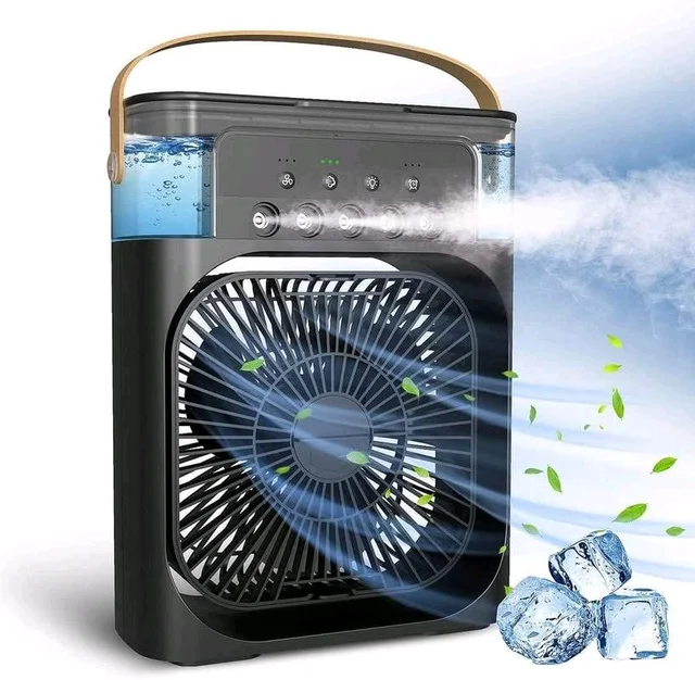 Portable Air Conditioner Fan, Personal Mini Small Evaporative Air Cooler Cool Mist Humidifier, 1/2/3 H Timer, 3 Speeds & 3 Spray Modes For Room Office Home Travel