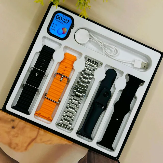 Series 9 Combo Pack With 5 Best Quality Straps, Bluetooth Calling Support, iOS and Android Compatible