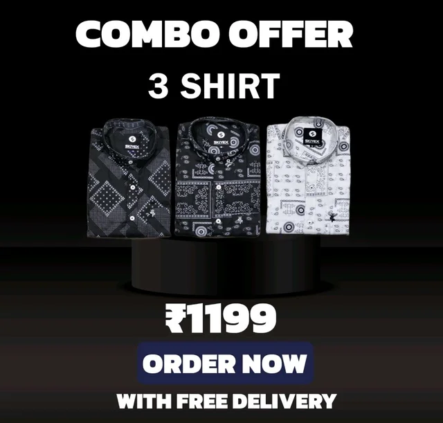 3 Shirt Combo Offer, Skiyex Original Cotton full Sleeves Shirt - Xl