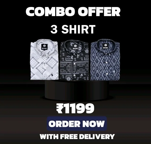 3 Shirt Combo Offer, Skiyex Original Cotton full Sleeves Shirt - Xl