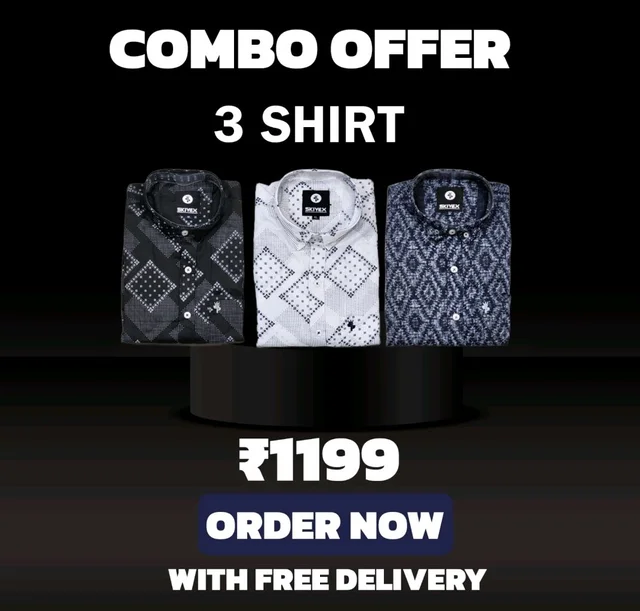 3 Shirt Combo Offer, Skiyex Original Cotton full Sleeves Shirt - Xl