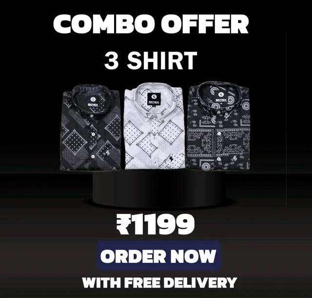 3 Shirt Combo Offer, Skiyex Original Cotton full Sleeves Shirt - Xl