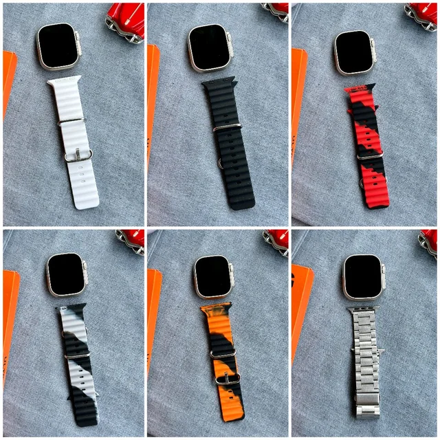 Series 8 Ultra 2 Special Edition Combo, 10 In 1 Best Quality Straps, Bluetooth Calling Support