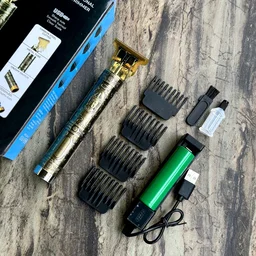 MZ M851T (PROFESIONAL HAIR TRIMMER) Full Metal Trimmer with 1200 mAh battery Trimmer 120 min Runtime 3 Length Settings (Gold)