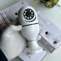 Bulb WiFi Camera, Smart Security Pan Tilt Remote Two Way Playback 1080P
