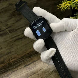 Series 9 45mm Smartwatch With Black Case/Sport Band for Male & Female. Fitness Tracker, Alarm, Calender, StopWatch, Full Display, High Quality