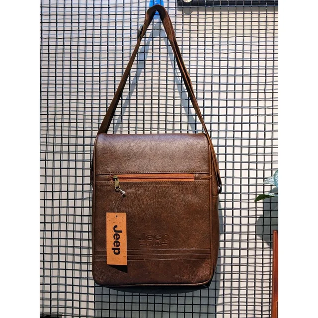 Jeep Ultra Sporty Messenger Sling Bag For Multipurpose Use - Brown