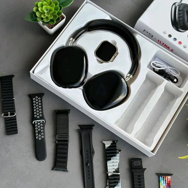 Most Awaited Budget Combo | Air Max Headphone, Series 8 Ultra Smartwatch With 7 Awesome Quality Straps