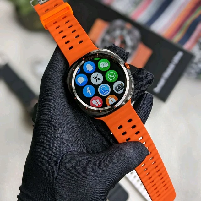Most Demanding Ultra Budget Model, Watch 7 Ultra Smartwatch, Always On Display, On/Off Logo - Orange