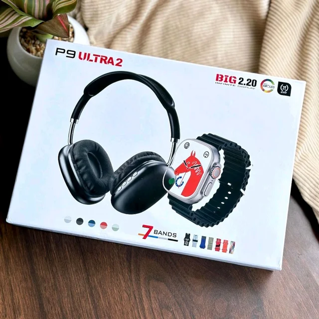 Most Awaited Budget Combo | Air Max Headphone, Series 8 Ultra Smartwatch With 7 Awesome Quality Straps