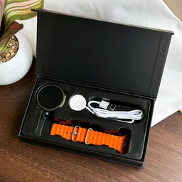 V3 Ultra Max Smart Watch 16 Inch Full Round Screen IP67 Waterproof Blood Pressure and Heart Rate Smart Watch - Orange