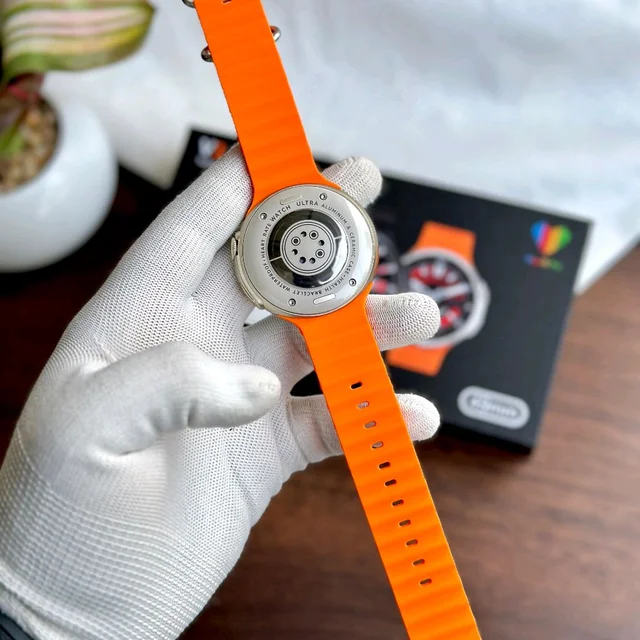 V3 Ultra Max Smart Watch 16 Inch Full Round Screen IP67 Waterproof Blood Pressure and Heart Rate Smart Watch - Orange