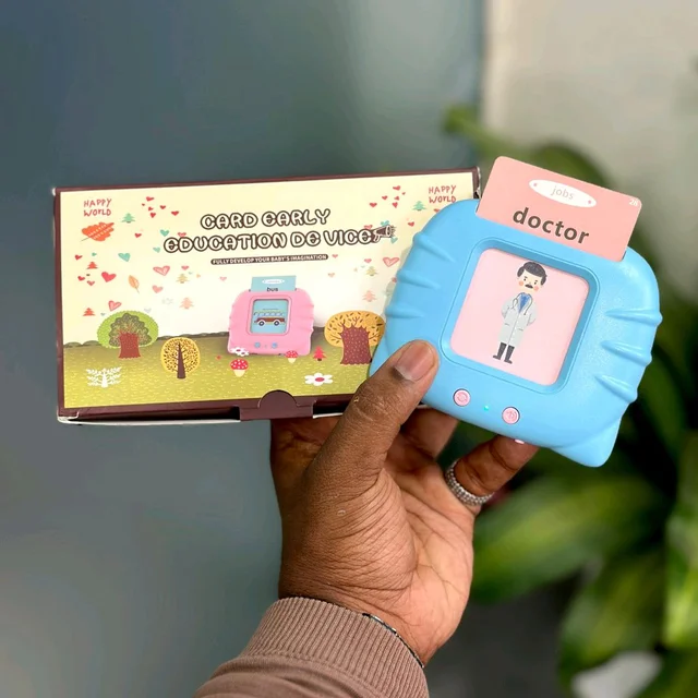 Flash Cards for Kids Talking English Words Flash Cards Preschool Electronic Reading Early Talking Flashcards Toy for Kids - 112 pcs Card (Card Early Education Device)