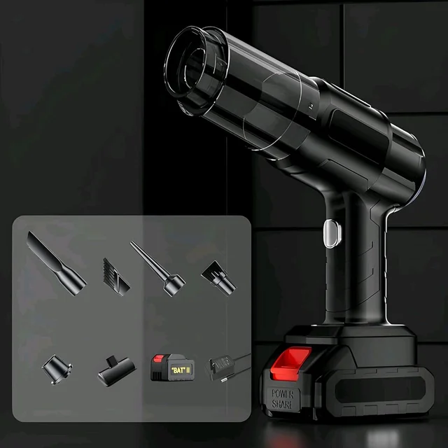 Multifunction Vacuum Cleaner/High Power Car Vacuum Cleaner | Rechargeable Vacuum Cleaner, Lightweight, with Attachments
