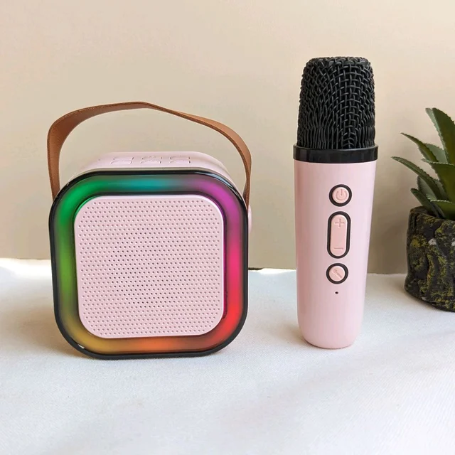 Portable Bluetooth Speaker Dynamic Thunder Sound With RGB Light Bluetooth Speaker Multicolour, Stereo Channel And Microphone Set - SRB1