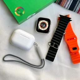 Most Awaited Gift Box Box | Series 8 Ultra 45 MM With 2 Straps And Wireless Earbud - SRB1