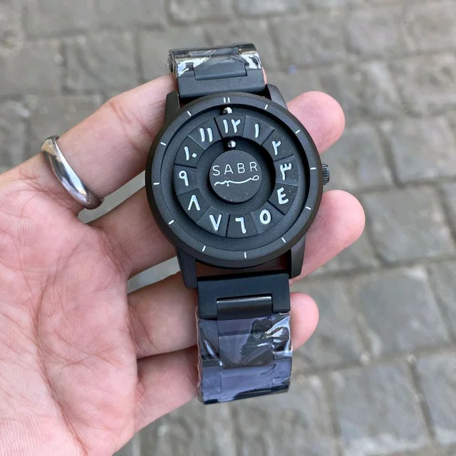 New Sabr Magnetic Magnetic Ball Unique Watch For Men | New Fashionable Business Mens Watch Creative Unique Rotating Magnetic Beads Black Classic Watch Exquisite Watch - SRB1