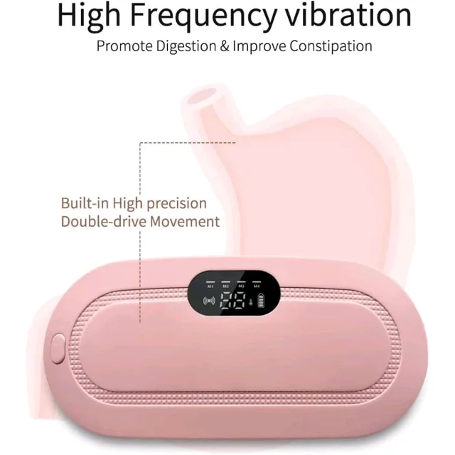 Portable Cordless Heating Pad, Electric Waist Belt Device, Periods Massager,Fast Heating Pad with 3 Heat Levels and 3 Massage Modes, Back or Belly Heating Pad for Women and Girl