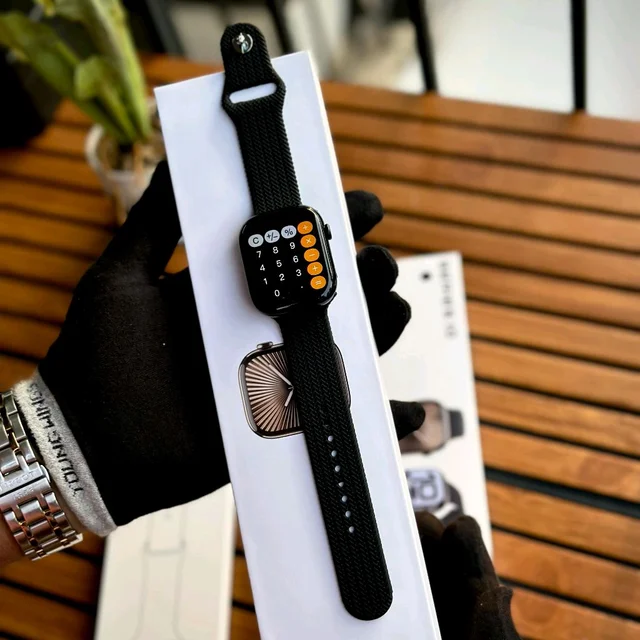 Series 10 Smartwatch – Edge to Edge Display, Bluetooth Calls, Weather & Music Control, Sports Modes, Wireless Charging, Silicone Band - Perfect Gifting