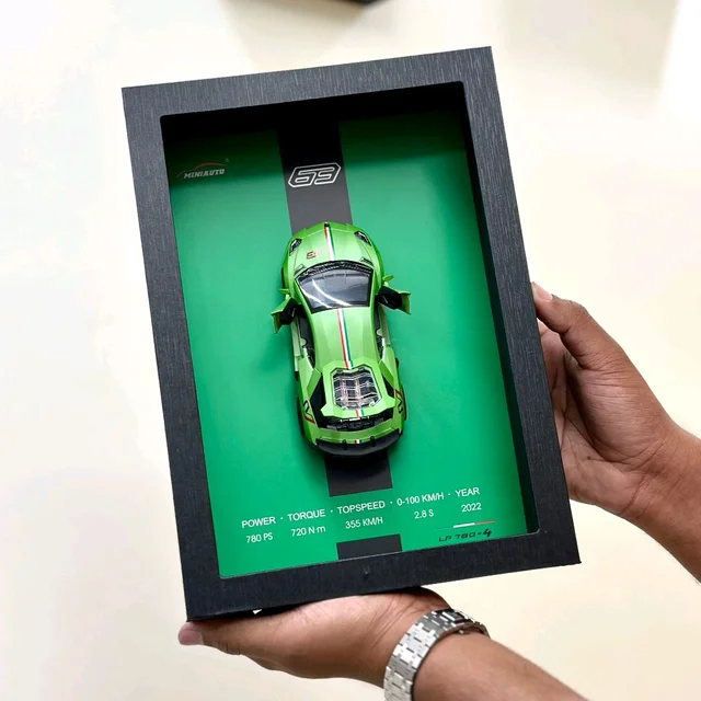 Premium Framed Car Model – 3D Wall Decor for Auto Enthusiasts, Unique Models - SRC3