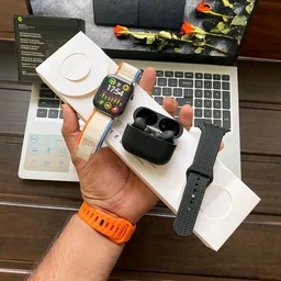 Best Value Combo Deal | Series 9 Smartwatch + TWS Earbuds (Black Edition) + Dual Strap