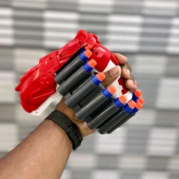 Soft Bullet Rotating Ring Blaster Toy Gun | 20 Foam Bullets | Rapid Fire Action | 8+ Years