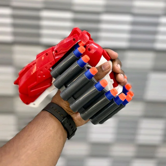 Soft Bullet Rotating Ring Blaster Toy Gun | 20 Foam Bullets | Rapid Fire Action | 8+ Years