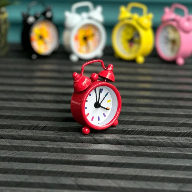 Mini Twin Bell Alarm Clocks – Cute Looks, Loud Wake-Ups - Red