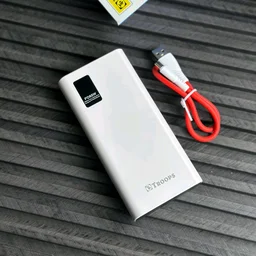 Troops PD65W 20000mAh Fast Charging Power Bank | Dual USB + Type-C Output | Digital Display | Compatible with All Devices - White