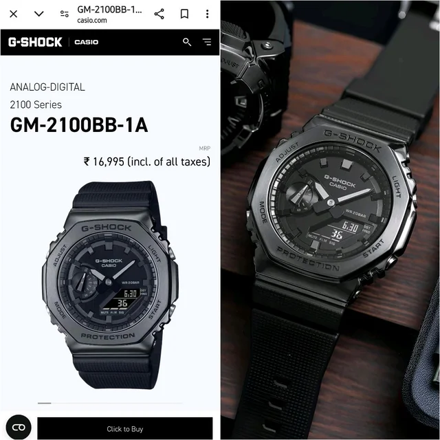 Most Demanded Analog GBM-2100B-7A Working Day Chronograph, AutoLight, World Time For Men