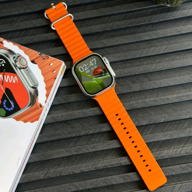 WS9 Ultra Smartwatch with GPS, Google Assistant, Games, HD Display, Bluetooth Calling & Wireless Charging | Compatible with Android & iOS | Premium Budget Ultra Smartwatch - Orange