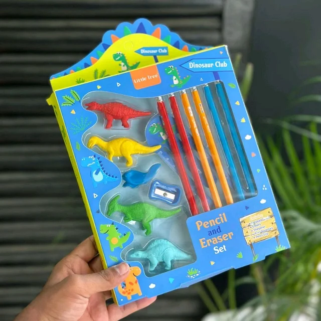 Fun-Themed Pencil & Eraser Set for Kids
Perfect for school, gifting, or creative play! - Dinosaur Edition