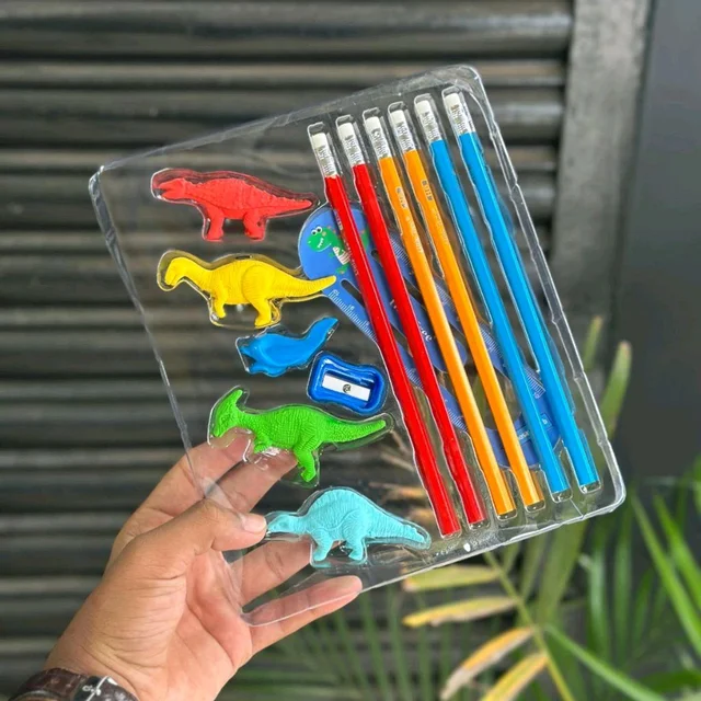 Fun-Themed Pencil & Eraser Set for Kids
Perfect for school, gifting, or creative play! - Dinosaur Edition