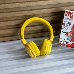 Cute RGB Cartoon Wireless Headphones – AH-816 Series. Wireless High Fidelity Sound Quality, Volume Control Ear Hanging Earphones - Kitty