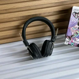 Cute RGB Cartoon Wireless Headphones – AH-816 Series. Wireless High Fidelity Sound Quality, Volume Control Ear Hanging Earphones - Kuromi