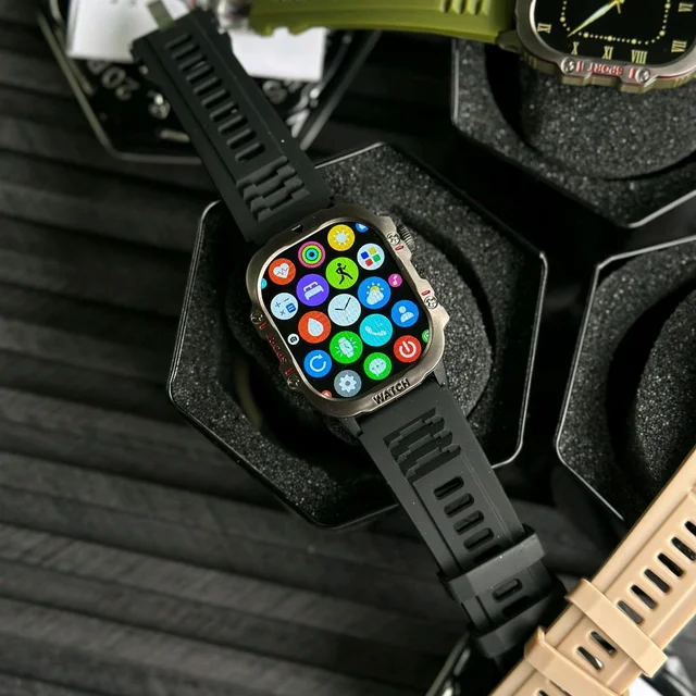 Rugged HD Smartwatch – Outdoor Edition | Style Meets Utility With Bluetooth Calling - Black