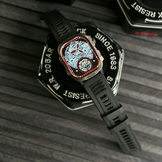 Rugged HD Smartwatch – Outdoor Edition | Style Meets Utility With Bluetooth Calling - Black
