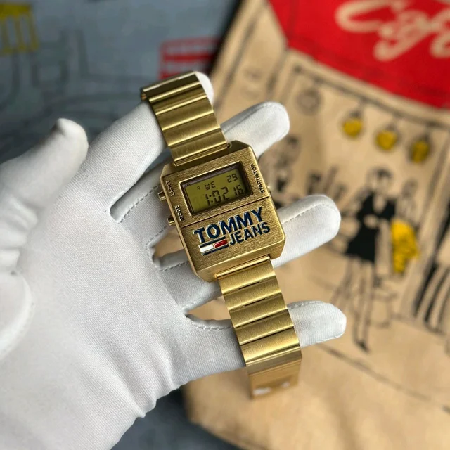 Most Demanded Digital Watch With High Quality Strap Best finishing Body & Case - Gold