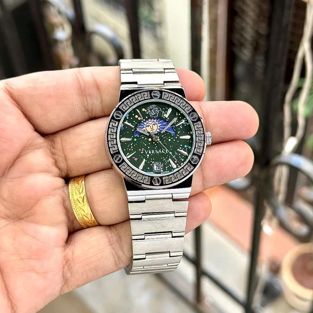 Analog Sun-Moon Working Pure Quality Original Quartz Machinery Watch - SRV6