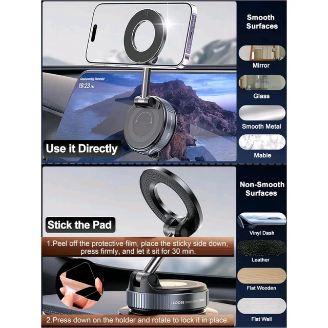 K007 Smart Vacuum Suction Phone Stand
