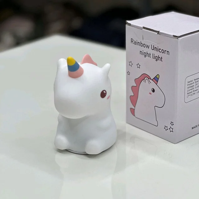 Rainbow Unicorn Night Light – Cute, Soft & Magical!