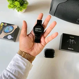 Most Awaited Budget Combo | Active 2 Amoled Display Smartwatch And Buds 3 Pro Best Quality Earphone
- Black