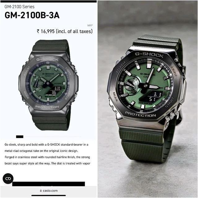 Most Demanded Analog GBM-2100B-7A Working Day Chronograph, AutoLight, World Time For Men