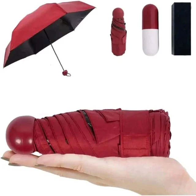 Mini Capsule Umbrella | Ultra-Compact | Water-Repellent | With Hard Shell Case