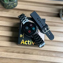 Active 2 Best Quality Smartwatch | 2.5D Curve HD Screen Full Touch Upto 1*2 days Battery Backup | Dual Strap - Black